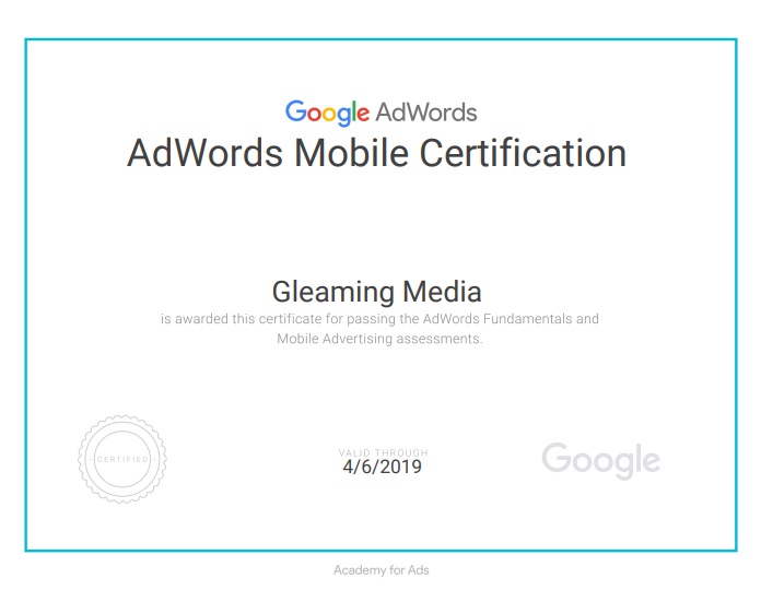Adword Mobile Certified